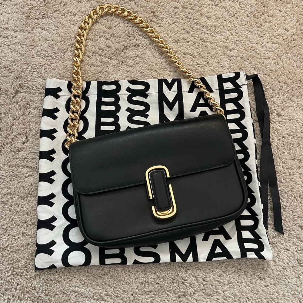 Marc Jacobs J Marc Black Crossbody Chain Shoulder Bag - Picture 2 of 6